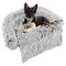 Plush Calming Dog Couch Bed with Removable and Washable Zipper Cover